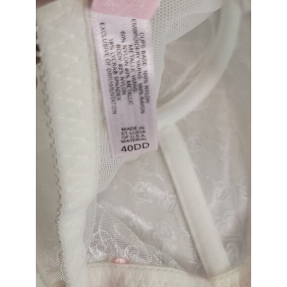 Victorias Secret Bralette Bra 40DD Lace Corset Style Bridal Sheer Coquette - Picture 9 of 9